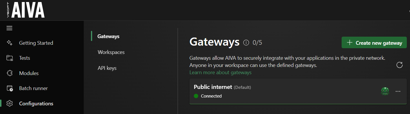 Gateway List