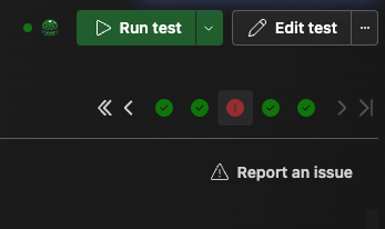 Report an issue button in AIVA