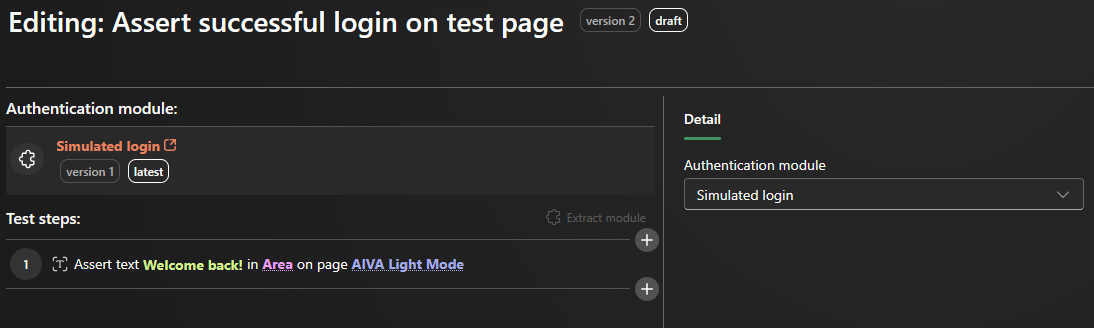 Replacing a test's authentication module with another